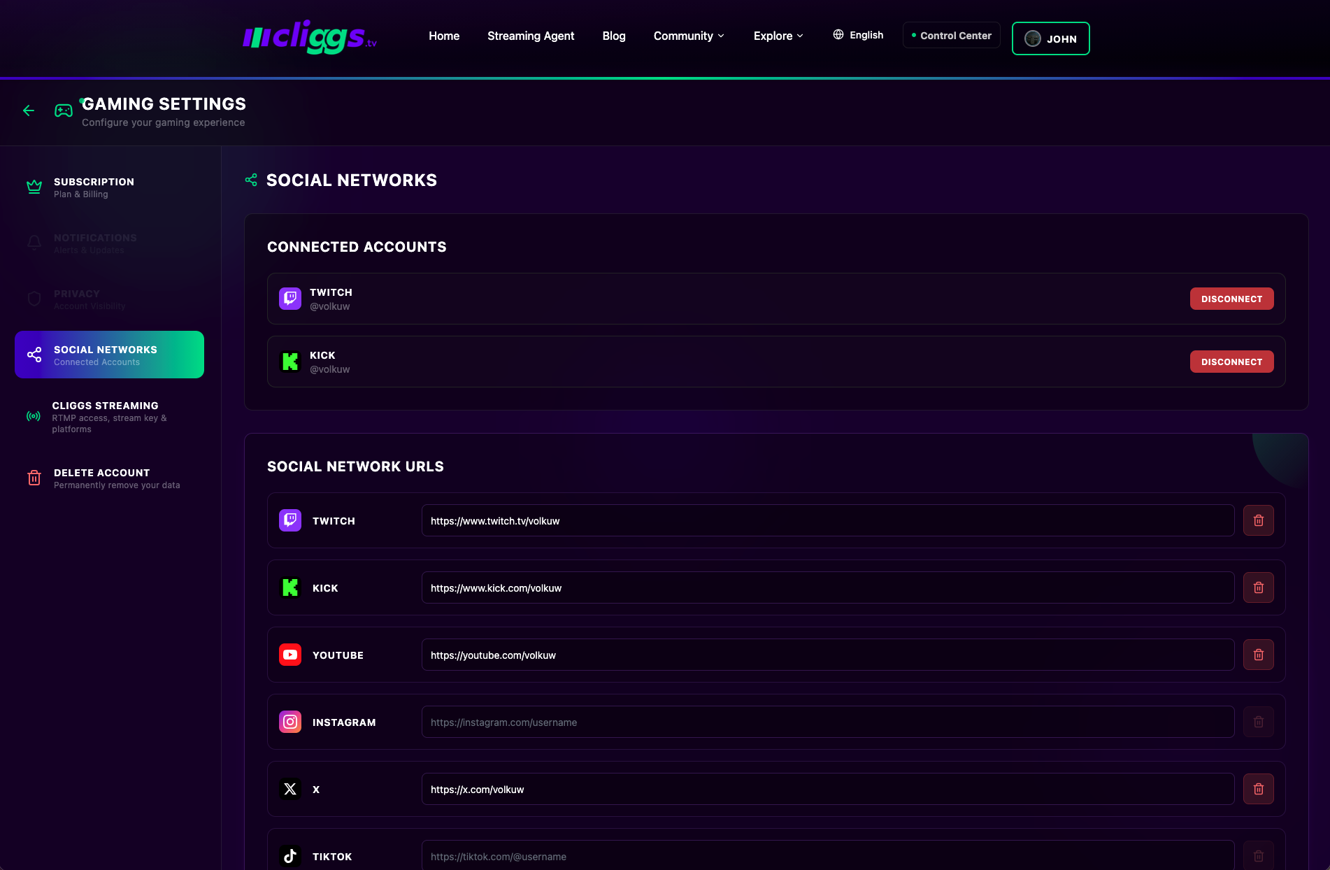 Gaming Settings: Social Networks