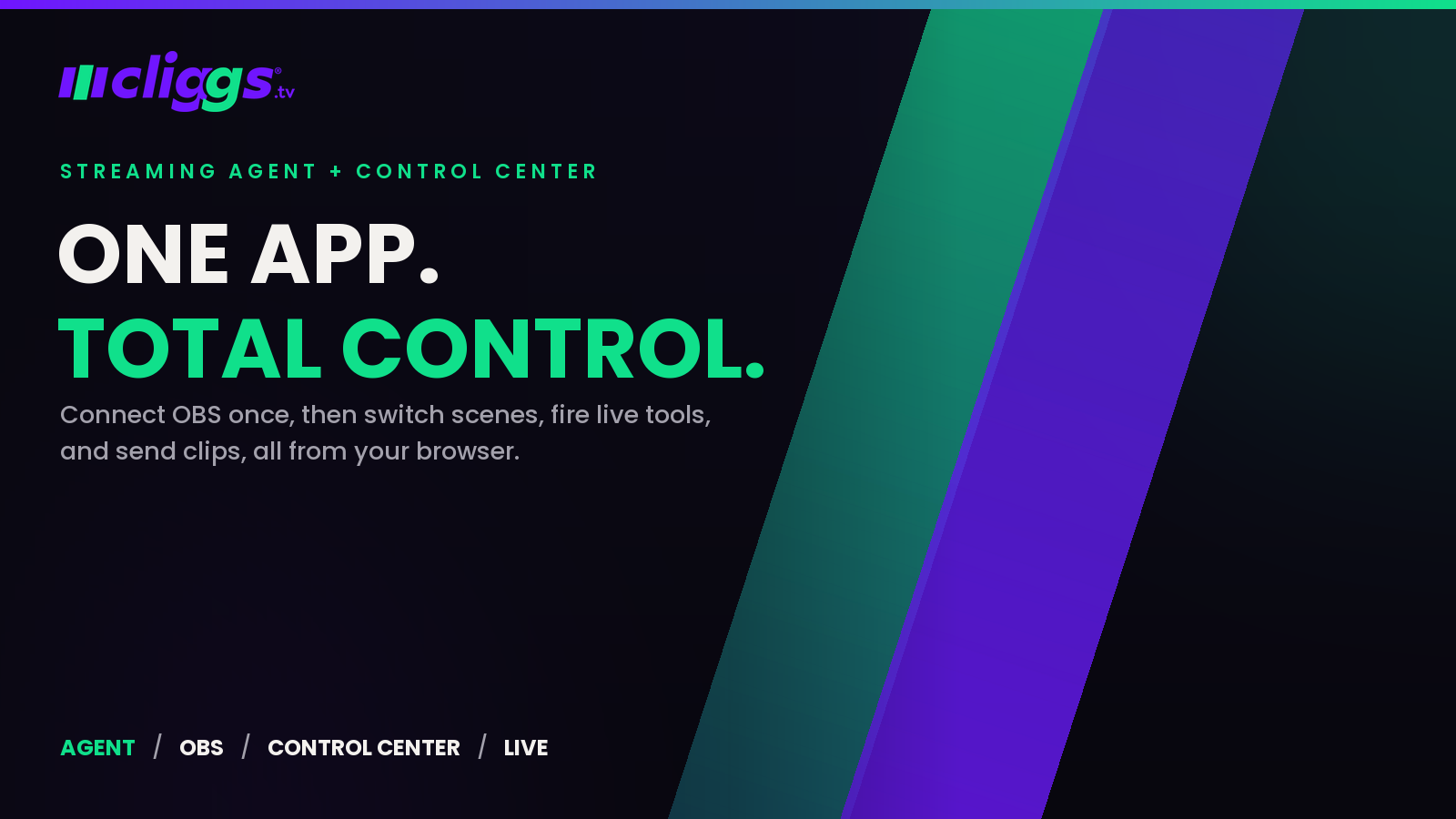 How to Use the Cliggs Streaming Agent and Control Center 🎮🎥